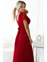 sukienka z dekoltem i krótkim model 20588350 - numoco basic sukienka z dekoltem i krótkim model 20588350 - numoco basic