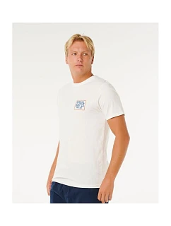 Pánské tričko RIP CURL Pacific Rinse Sunrise Tee, bílé