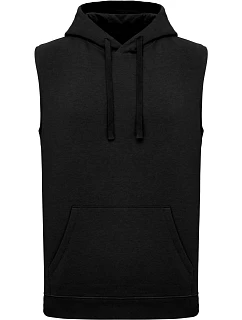 Kariban ProAct PA 393 Unisex mikina s kapucňou bez rukávov 20.P393 čierna