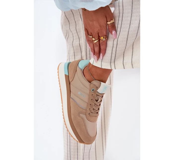 Dámské Semišové Tenisky Big Star model 21693008 HIPOLY SYSTEM Tmavě béžové - Big Star Shoes Dámské Semišové Tenisky Big Star model 21693008 HIPOLY SYSTEM Tmavě béžové - Big Star Shoes