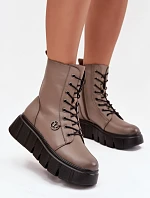 Dámska vyhrievaná platforma Vinceza 58588 dark beige