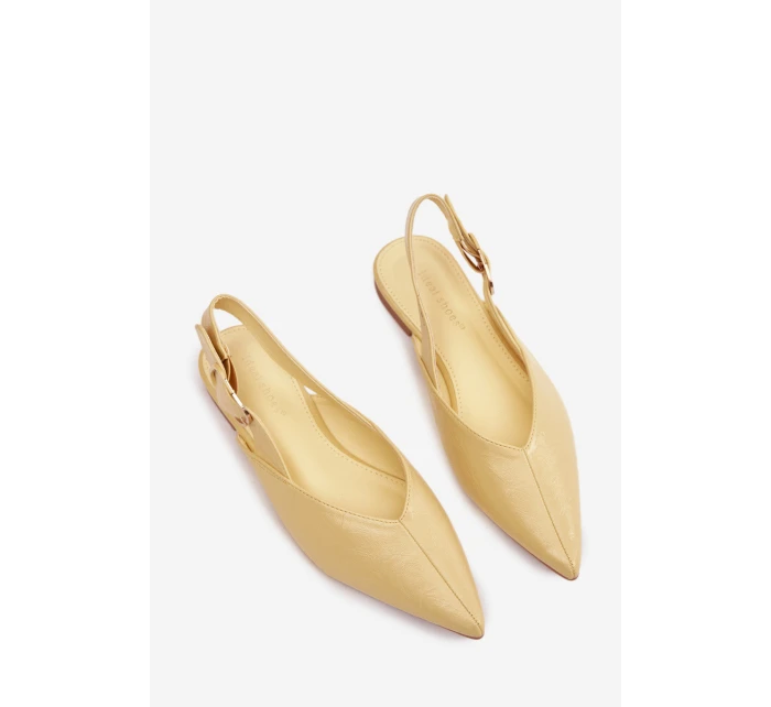 Lakované baleríny s přezkou Žluté Rinalle