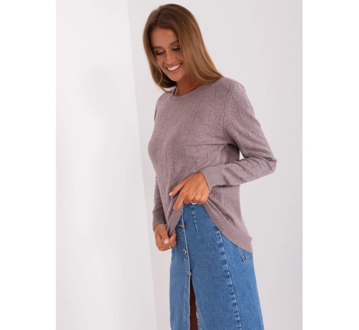 Sweter AT SW model 18895533 jasny fioletowy - FPrice Sweter AT SW model 18895533 jasny fioletowy - FPrice