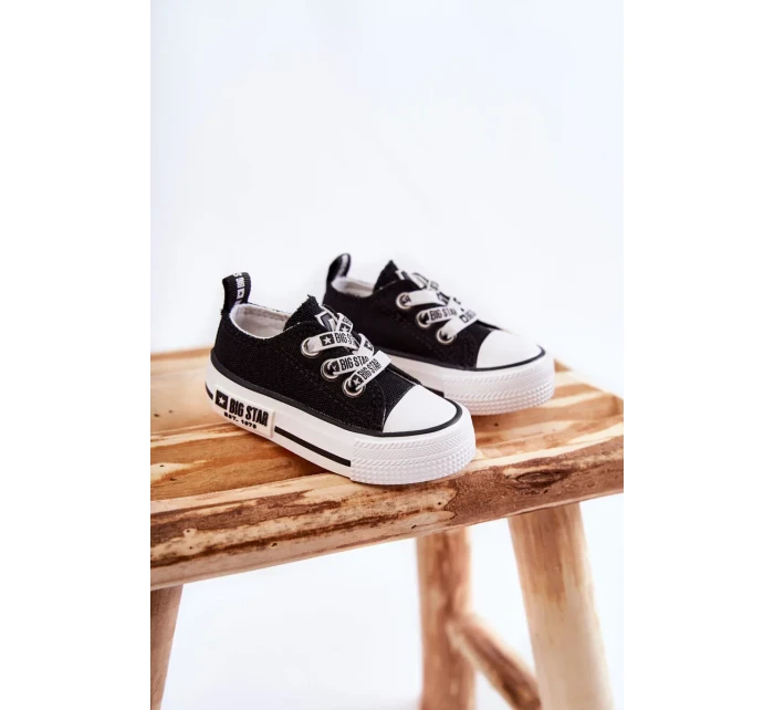 Dětské látkové tenisky BIG STAR KK374049 Černý a bílý