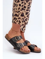 Čierne dámske papuče Fronila s prackami