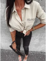 Dámská košile model 18909725 khaki - Ola Voga