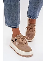 Dámske topánky na platforme A209 beige - Sweet Shoes