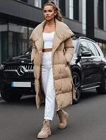 Dámsky prešívaný kabát FAVI camel FashionStreet TY3091