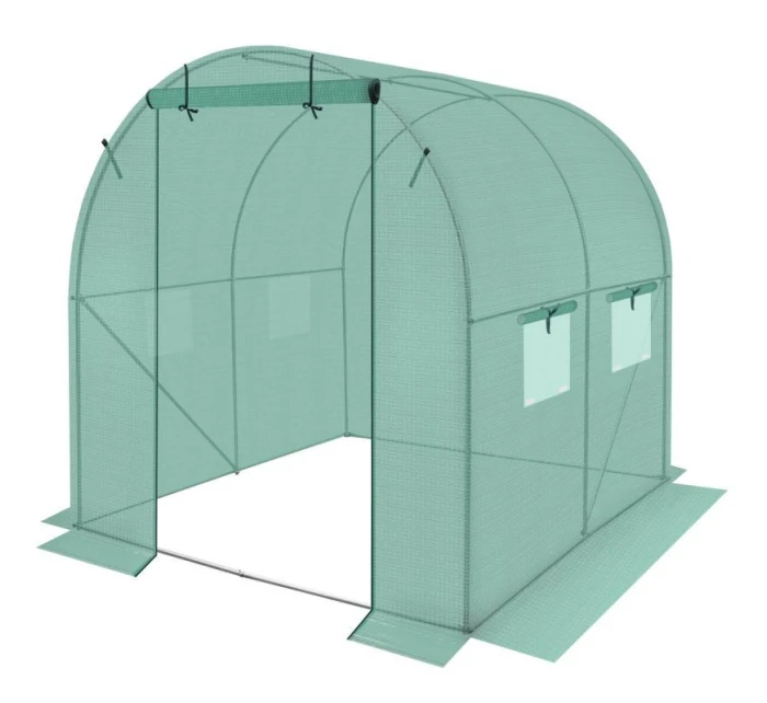 ZÁHRADNÝ TUNEL 200x200x200CM PE KONŠTRUKCIA ZELENÁ OCEL