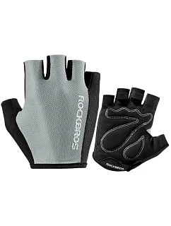 Cyklistické rukavice Rockbros S099GR veľkosť M - sivé