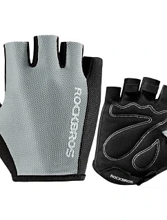 Cyklistické rukavice Rockbros S099GR veľkosť M - sivé