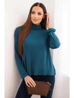 Dámska viskózna blúzka s vysokým golierom a dlhými rukávmi Marine Dámska viskózna blúzka s vysokým golierom a dlhými rukávmi Marine