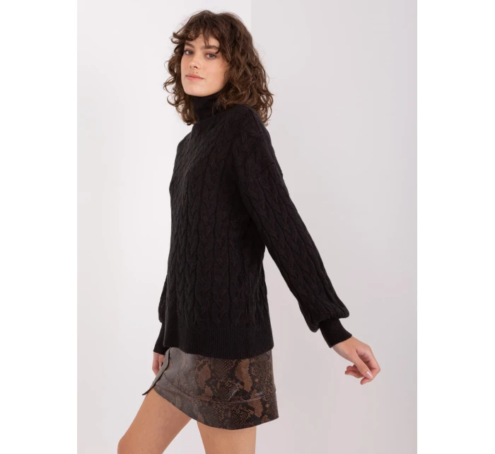 Sweter AT SW model 19011928 czarny - FPrice Sweter AT SW model 19011928 czarny - FPrice