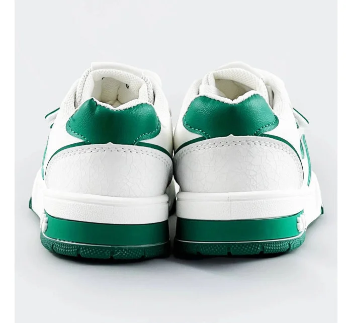 Bielo-zelené dámske dvojfarebné tenisky "adidasky" (AD-585)