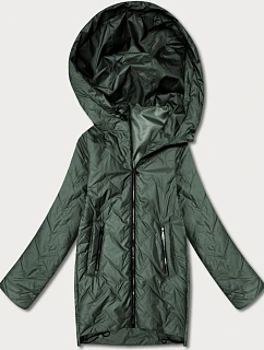 kurtka damska pikowana z kapturem Goodlookin khaki model 22383878 - S'WEST