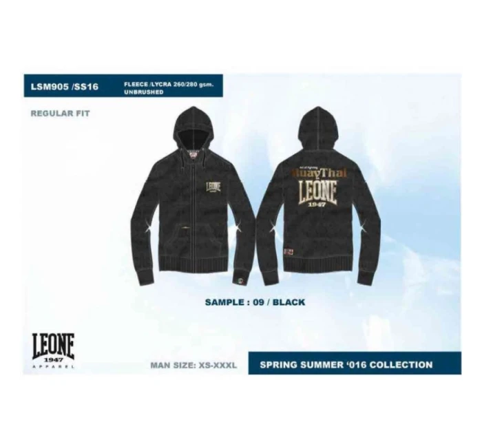 pánská mikina černá XXL model 21348635 - LEONE