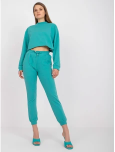Teplákové nohavice AP DR A 003 tyrkysové