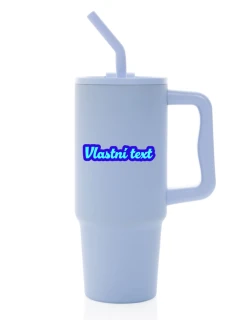 Personalizovaná termoska s barevným víčkem s obrysem 