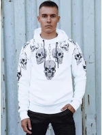 Pánská mikina s kapucí bílá Dstreet model 21980048 - FashionStreet Pánská mikina s kapucí bílá Dstreet model 21980048 - FashionStreet
