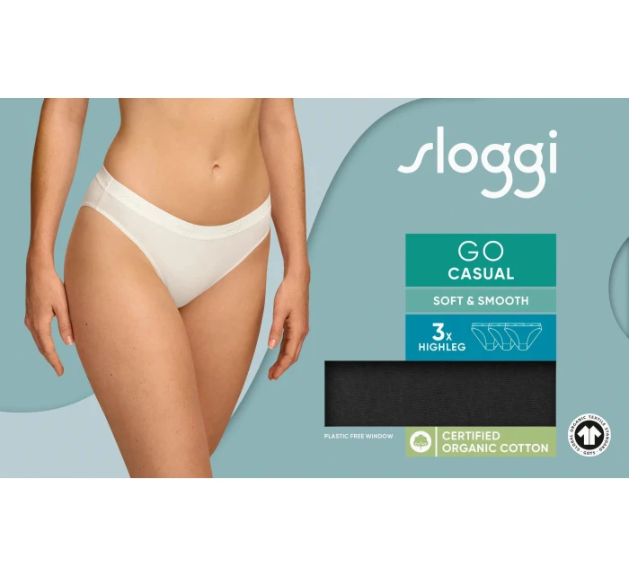 sloggi GO Casual High leg 3P - BLACK - SLOGGI BLACK - SLOGGI