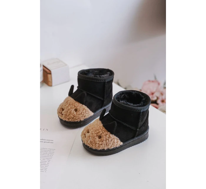 Zateplené dětské sněhule černé model 21678721 - Boto Zateplené dětské sněhule černé model 21678721 - Boto