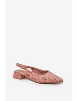 Plecione Sandały Damskie Na Delikatnym Obcasie Multikolor Jorela Plecione Sandały Damskie Na Delikatnym Obcasie Multikolor Jorela