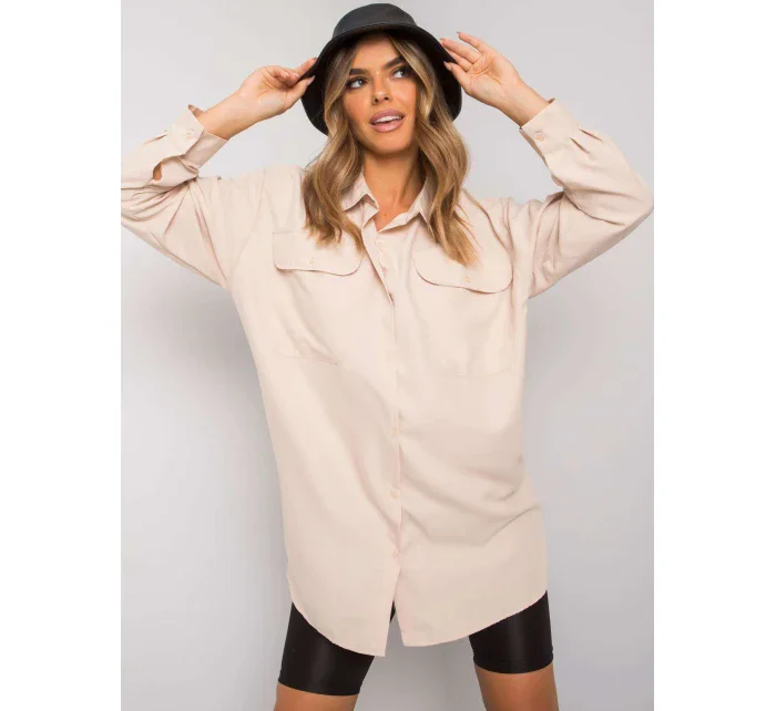 EM košeľa KS 678.57 svetlo béžová