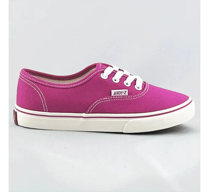 Dámské šněrovací tenisky ve fuchsijové barvě model 17134078 - ANDY-Z Dámské šněrovací tenisky ve fuchsijové barvě model 17134078 - ANDY-Z