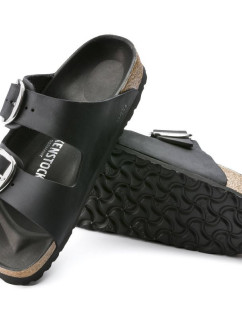 Birkenstock Arizona Big Buckle Oiled Leather Black narrow (1011075) dámske žabky