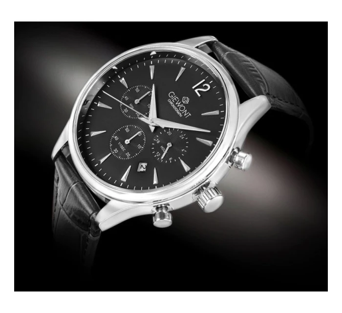 Pánské hodinky Chronograph Sapphire Black Silver model 21807549 - Giewont Pánské hodinky Chronograph Sapphire Black Silver model 21807549 - Giewont