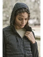Tee Jays TJ 9629 Dámska bunda s kapucňou Crossover 18.9629 čierna/čierna