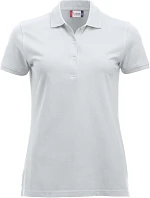Clique Classic Marion S/S Dámske piqué polo z hustej bavlny 67.8246 biele