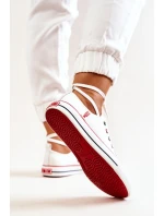 Damskie Materiałowe Trampki BIG STAR JJ274123 Białe Damskie Materiałowe Trampki BIG STAR JJ274123 Białe