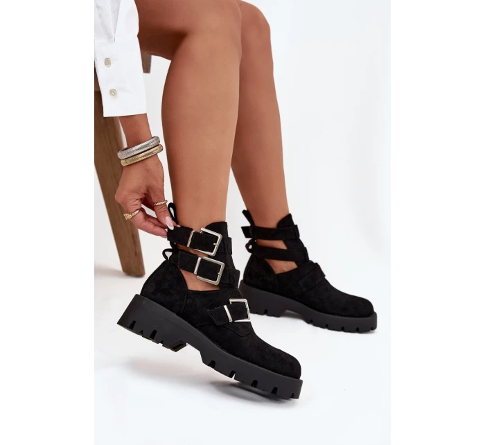 Dámské boty s pásky a Černé model 21709061 - Boto Dámské boty s pásky a Černé model 21709061 - Boto