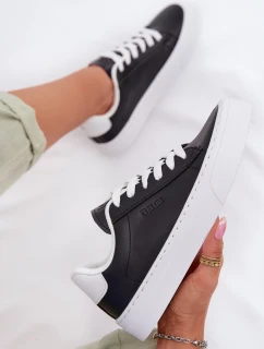 Dámské tenisky z eko kůže Big Star TT274927 HI-POLY SYSTEM Černé