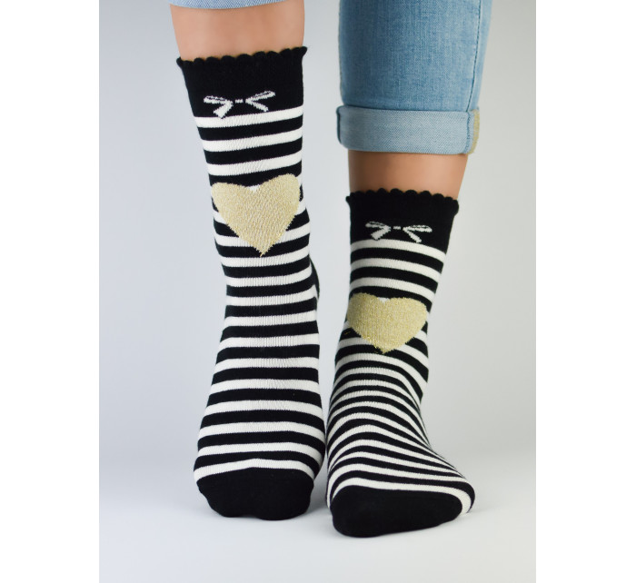 NOVITI Ponožky SB059-W-03 čierne