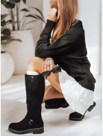 Dámské semišové černé kozačky Dstreet model 21993765 - FashionStreet Dámské semišové černé kozačky Dstreet model 21993765 - FashionStreet