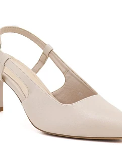 Lodičky bez podpätku, lakované, béžové Sergio Leone SK157