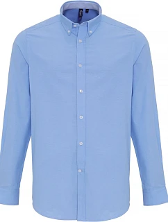 Premier PR 238 Oxfordská pruhovaná košeľa s dlhým rukávom 39.0238 oxford blue