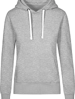Promodoro 1781 Dámska mikina s kapucňou „X.O“ 40.1781 heather grey
