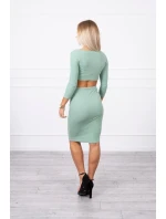 Souprava halenky a sukně tmavě mátová Souprava halenky a sukně tmavě mátová