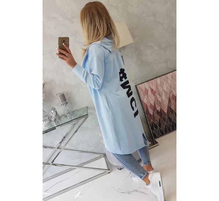 Modrá bunda s potiskem