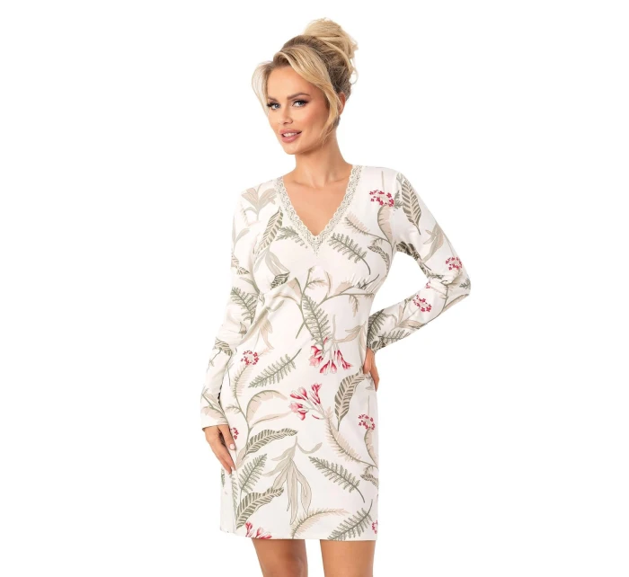 Dámska nočná košeľa Michelle II Ecru pattern - Donna