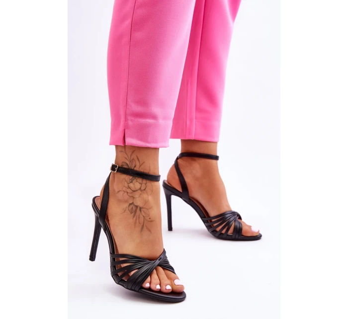 Sandále na podpätku model 181072 Step in style Sandále na podpätku model 181072 Step in style