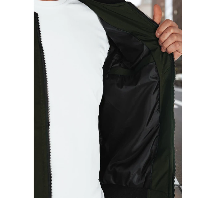 Pánska prechodná bunda bomber zelená FashionStreet TX5018