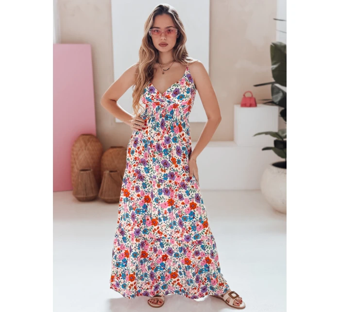 FLOWMISS biele kvetinové maxi šaty FashionStreet EY2628