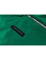 Tenká zelená dámská bunda s ozdobnou lemovkou model 18038046 - S'WEST