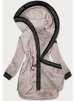 Tenká béžová dámská bunda s ozdobnou lemovkou model 18340725 - S'WEST