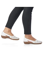 W bílá kožená polobotka model 22050397 - Rieker