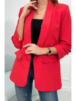 Bunda s klopami elegantná červená